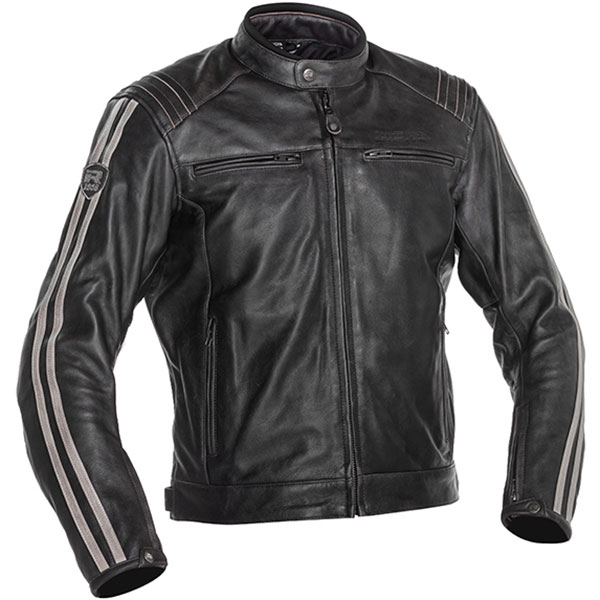 Image of Richa Retro Racing 3 Leather Jacket - Black / White