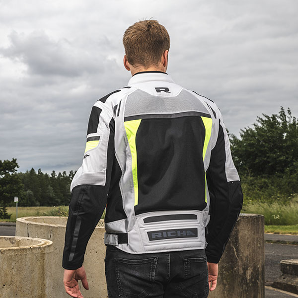 Richa Airstorm WP Textile Jacket Grey Fluo FREE UK DELIVERY
