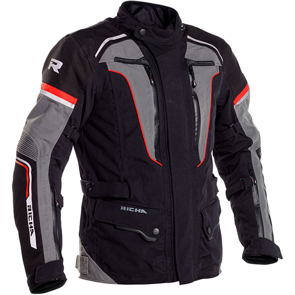 Richa Infinity 2 Pro Textile Jacket - Black / Grey / Red - FREE UK DELIVERY