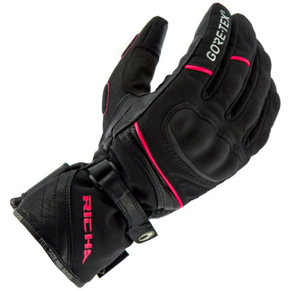 Image of Richa Ladies Diana Gore-Tex Gloves - Black / Pink