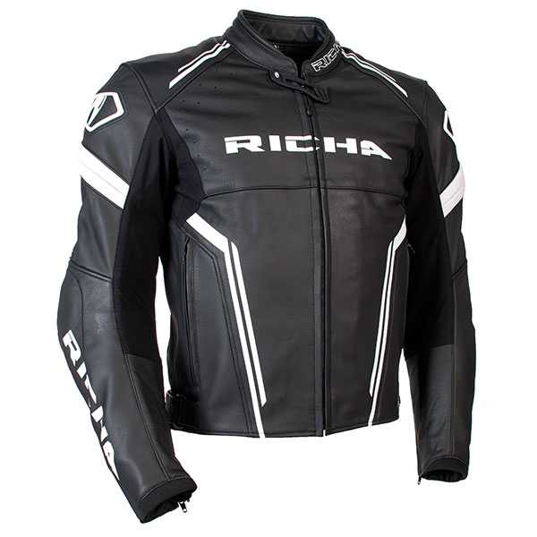Image of Richa Monza Leather Jacket - Black / White