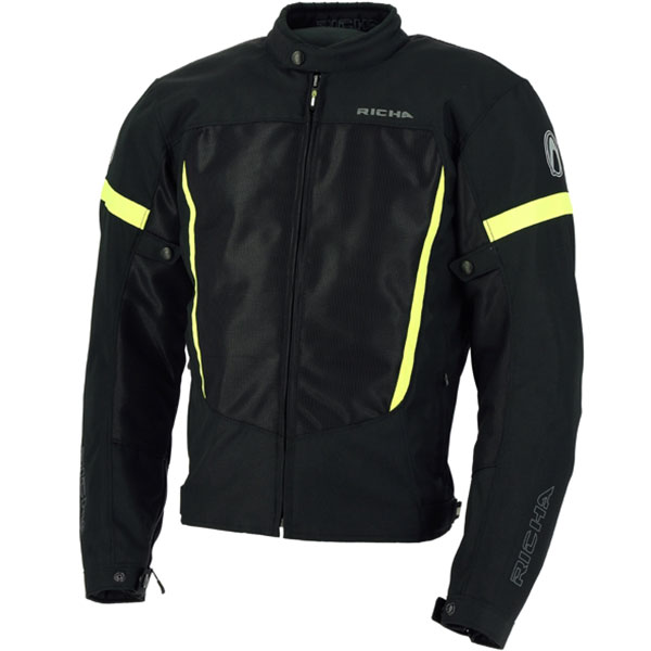 Image of Richa Airbender Textile Jacket - Black / Fluo Yellow