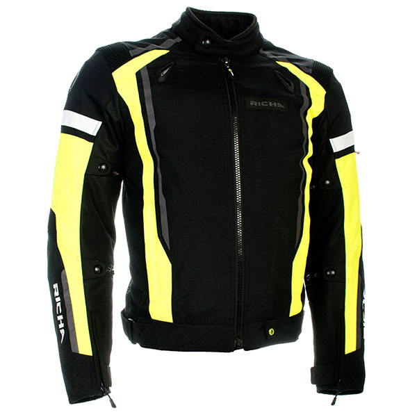 Image of Richa Airwave Textile Jacket - Black / Fluo