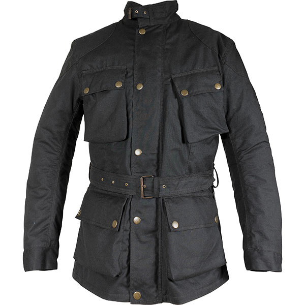 Richa Ladies Bonneville Wax Textile Jacket - Black - FREE UK DELIVERY