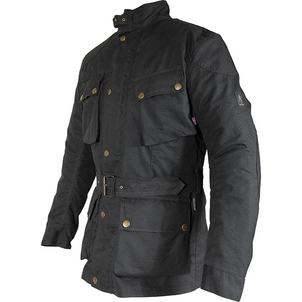 Richa Ladies Bonneville Wax Textile Jacket - Black - FREE UK DELIVERY