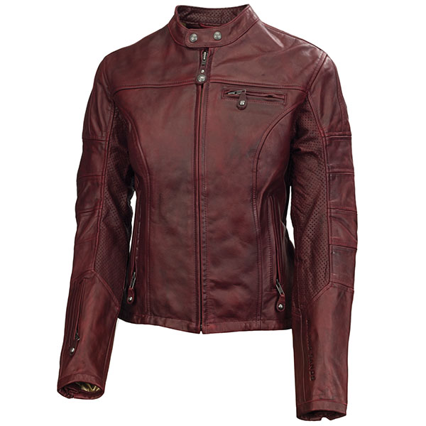 Image of Roland Sands Design Ladies Maven Leather Jacket - Oxblood