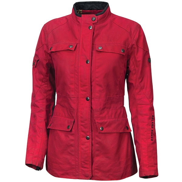 Image of Roland Sands Design Ladies Ginger Wax Textile Jacket - Red