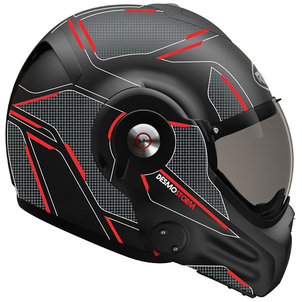 Image of Roof Desmo Storm - Matt Black / Titanium / Red
