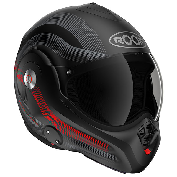 Image of Roof Desmo Streamline - Matt Black / Titanium / Red