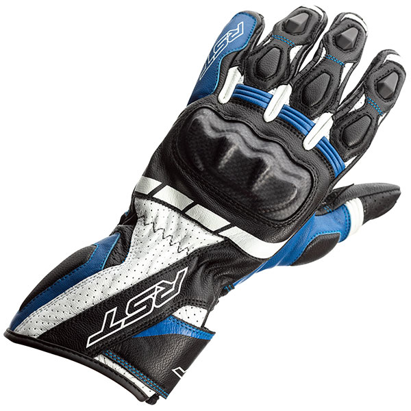 Image of RST Axis CE Leather Gloves - Black / Blue / White