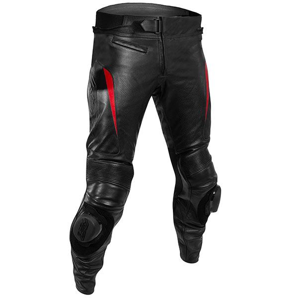 Image of RST GT CE Leather Jeans - Black / Red
