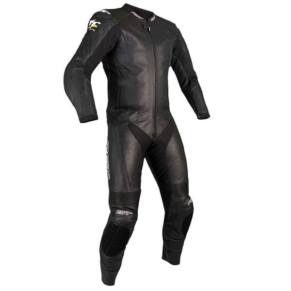 Image of RST IOM TT Grandstand CE One Piece Leather Suit - Black / Black