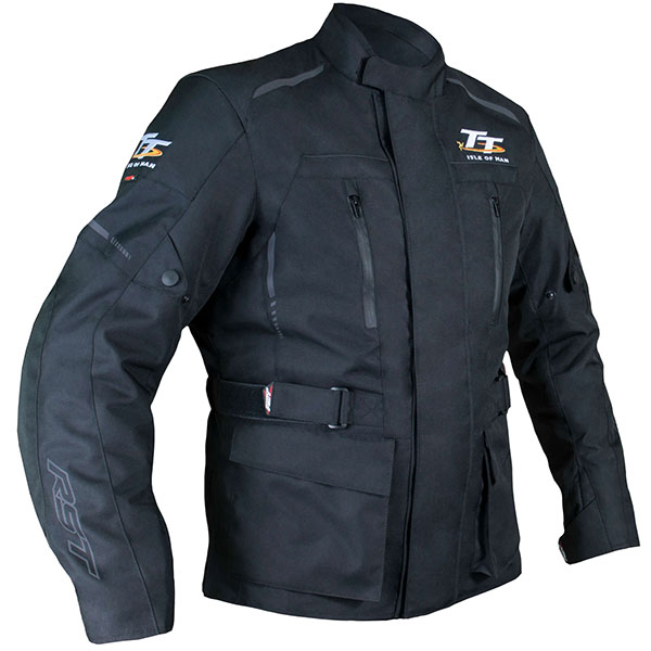Image of RST IOM TT Sulby CE Textile Jacket - Black / Black