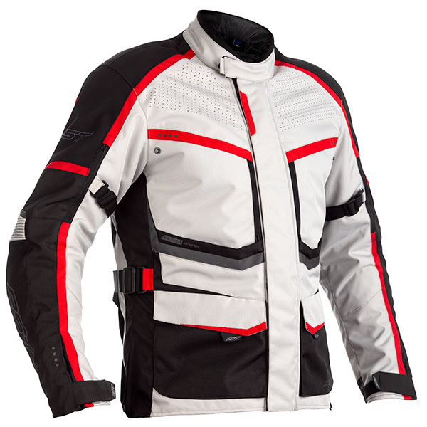 RST Maverick CE Textile Jacket Silver Black Red