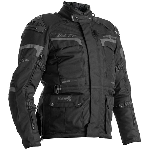 Image of RST Pro Series Adventure-X Airbag CE Textile Jacket - Black / Black