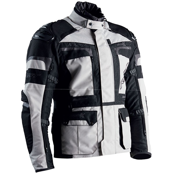 RST Pro Series Adventure-X Airbag CE Textile Jacket - Silver / Black ...