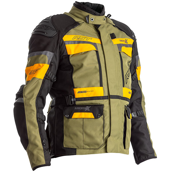 Image of RST Pro Series Adventure-X CE Textile Jacket - Green / Ochre