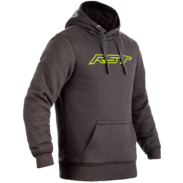 Image of RST Pullover Aramid Lined CE Textile Hoodie - Grey / Lime