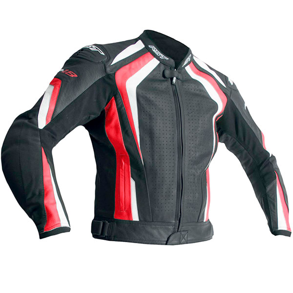 Image of RST R-18 CE Leather Jacket - Black / Red