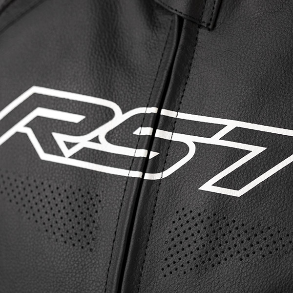 RST S-1 CE Leather Jacket - Black / Black / White - FREE UK DELIVERY