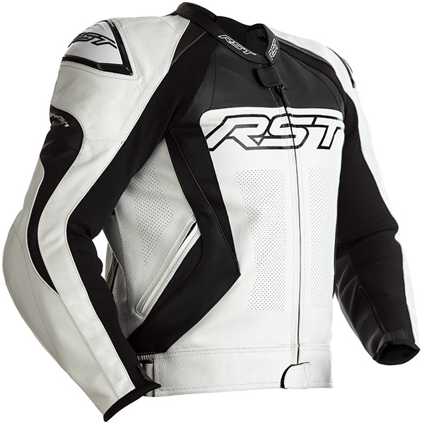 Image of RST Tractech Evo 4 CE Leather Jacket - White / Black
