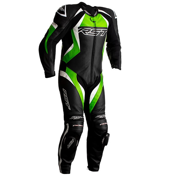 Image of RST Tractech Evo 4 CE One Piece Leather Suit - Black / Green