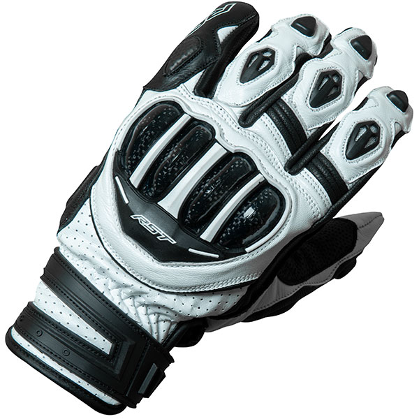 Image of RST Tractech Evo CE Short Leather Gloves - Black / White