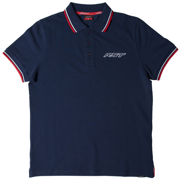 Image of RST Cotton Polo Shirt - Navy / Red