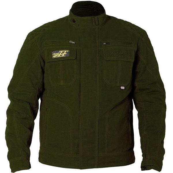 RST Classic TT Short Textile Jacket - Olive - FREE UK DELIVERY