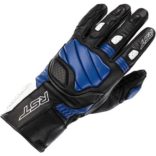 Image of RST Turbine CE Leather Gloves - Black / Blue / White