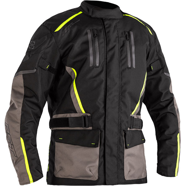 RST Axiom Airbag CE Textile Jacket Black / Grey / Fluo Yellow FREE