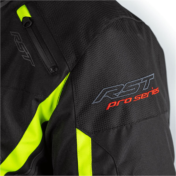 RST Pro Series Paragon 6 CE Textile Jacket - Black / Flo Yellow - FREE ...