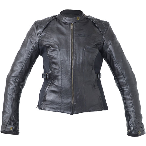 womens black leather jacket uk