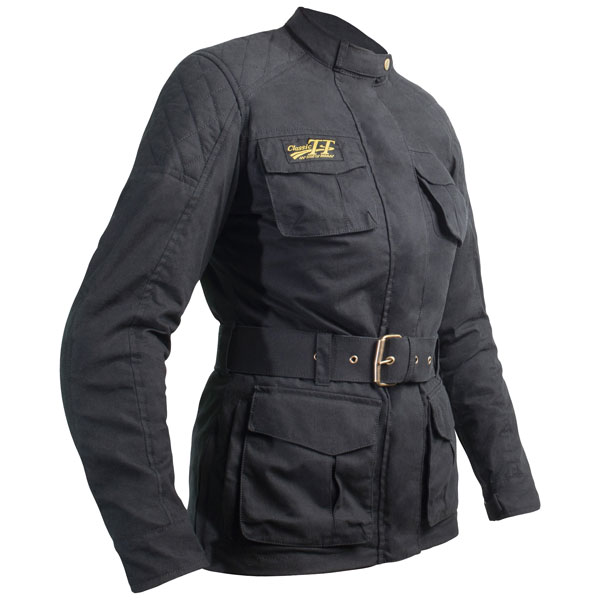 RST Ladies Classic TT Wax 3 4 3 CE Textile Jacket Black FREE UK DELIVERY