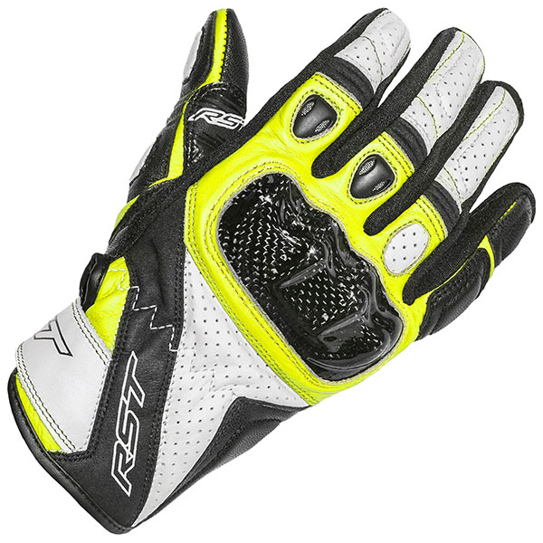 RST Stunt 3 CE Mixed Gloves - Flo Yellow