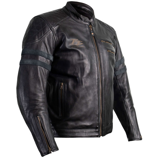 Image of RST IOM TT Hillberry CE Leather Jacket - Black