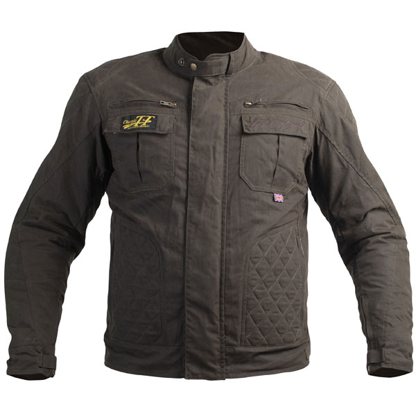 Image of RST IOM TT Classic Wax Short CE Textile Jacket - Olive