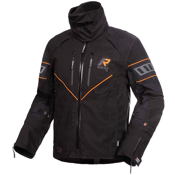 Image of Rukka Nivala Gore-Tex Textile Jacket - Black / Orange