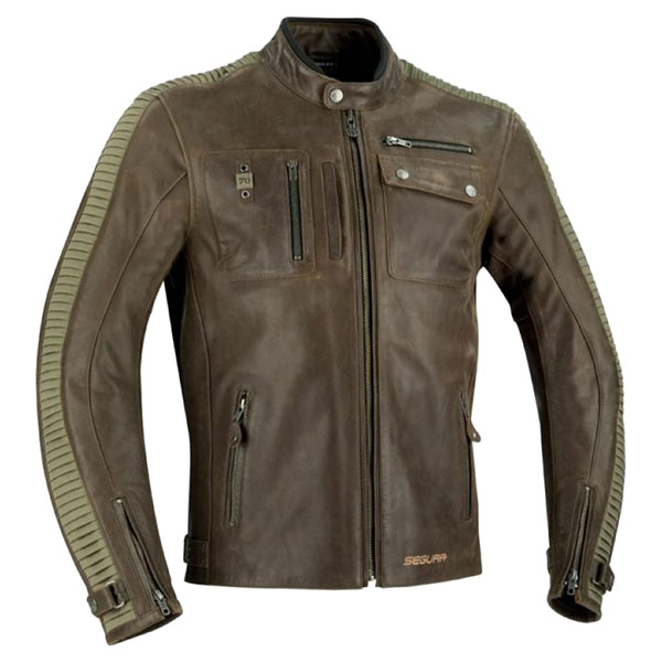 Image of Segura Jayzer Leather Jacket - Brown