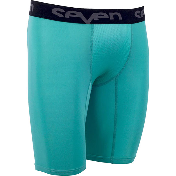 Seven MX Zero Compression Shorts Black / Aqua FREE UK DELIVERY