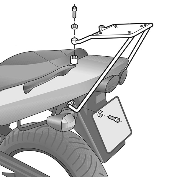 Ensemble Fixation Top Case SHAD Pour Honda X-ADVENTURE 750 (2017) - Montage Pour Coffre De Moto, Noir