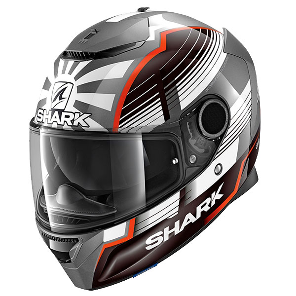 Image of Shark Spartan Zarco Malaysian GP Replica - Anthracite / White / Red