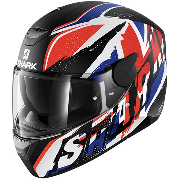 Image of Shark D-Skwal Union Jack - Matt White / Blue / Red