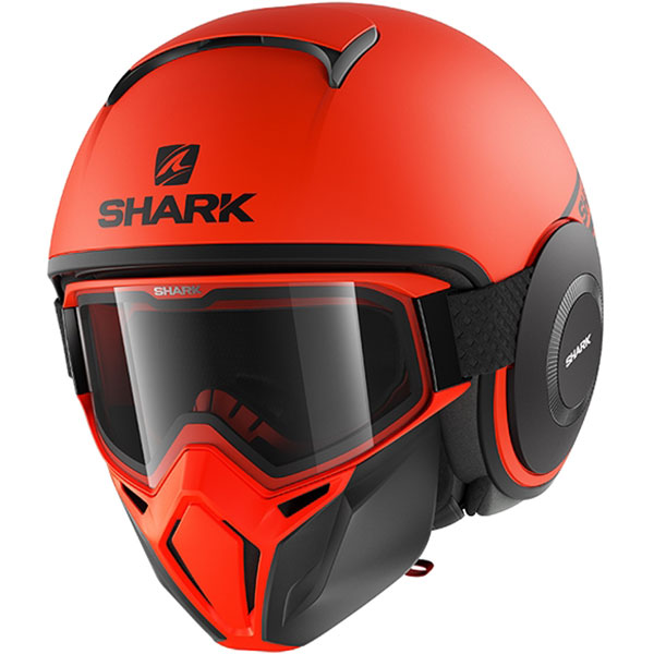 Image of Shark Drak Neon - Matt Fluo Red / Black