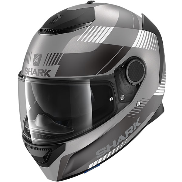 Image of Shark Spartan 1.2 Strad - Matt Anthracite / Black / Silver