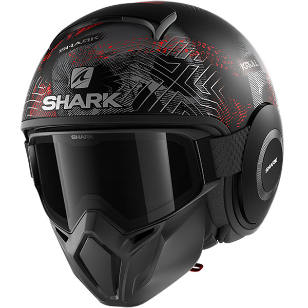 Image of Shark Street Drak Krull - Matt Black / Silver / Red