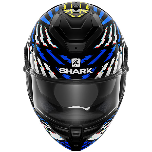 Shark Spartan GT V2 E Brake Black Blue White FREE UK DELIVERY