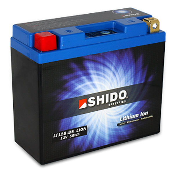 Image of Shido Lithium Motorcycle Battery - LT12B-BS LION