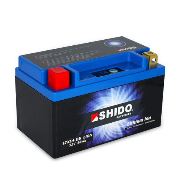 Image of Shido Lithium Motorcycle Battery - LTX14-BS LION