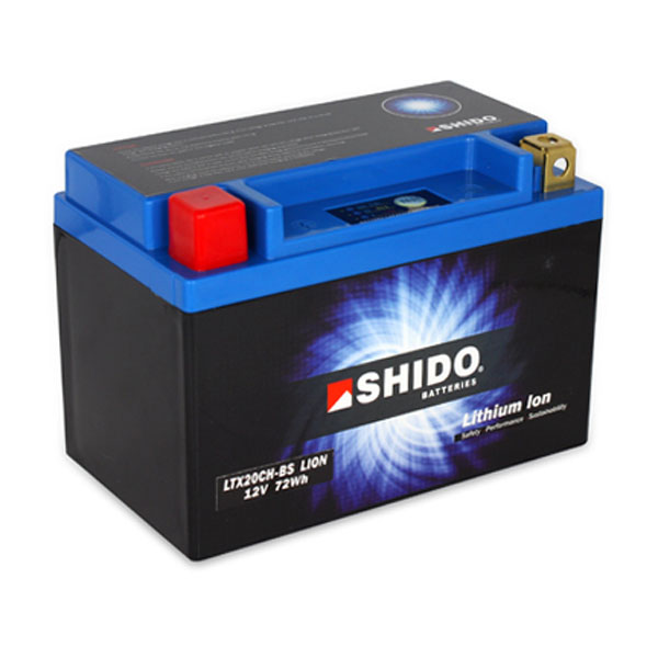 Image of Shido Lithium Motorcycle Battery - LTX20CH-BS LION